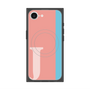 プレミアムスクエアケース with MagSafe［ オリジナル - initial color line - J pink ］