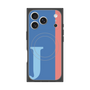 プレミアムスクエアケース with MagSafe［ オリジナル - initial color line - J blue ］