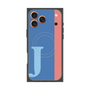 プレミアムスクエアケース with MagSafe［ オリジナル - initial color line - J blue ］