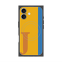 プレミアムスクエアケース with MagSafe［ オリジナル - initial color line - J orange ］