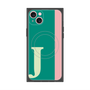 プレミアムスクエアケース with MagSafe［ オリジナル - initial color line - J green ］