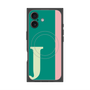 プレミアムスクエアケース with MagSafe［ オリジナル - initial color line - J green ］