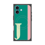 プレミアムスクエアケース with MagSafe［ オリジナル - initial color line - J green ］