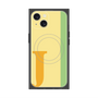 プレミアムスクエアケース with MagSafe［ オリジナル - initial color line - J yellow ］