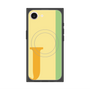 プレミアムスクエアケース with MagSafe［ オリジナル - initial color line - J yellow ］