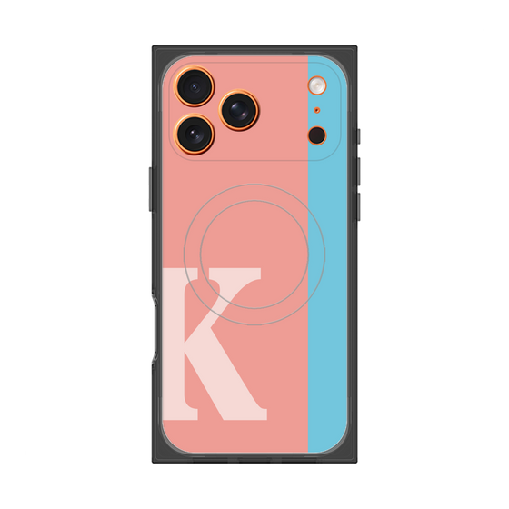 プレミアムスクエアケース with MagSafe［ オリジナル - initial color line - K pink ］