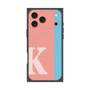 プレミアムスクエアケース with MagSafe［ オリジナル - initial color line - K pink ］