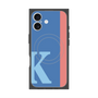 プレミアムスクエアケース with MagSafe［ オリジナル - initial color line - K blue ］