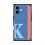 プレミアムスクエアケース with MagSafe［ オリジナル - initial color line - K blue ］