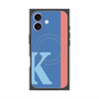プレミアムスクエアケース with MagSafe［ オリジナル - initial color line - K blue ］