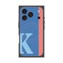 プレミアムスクエアケース with MagSafe［ オリジナル - initial color line - K blue ］