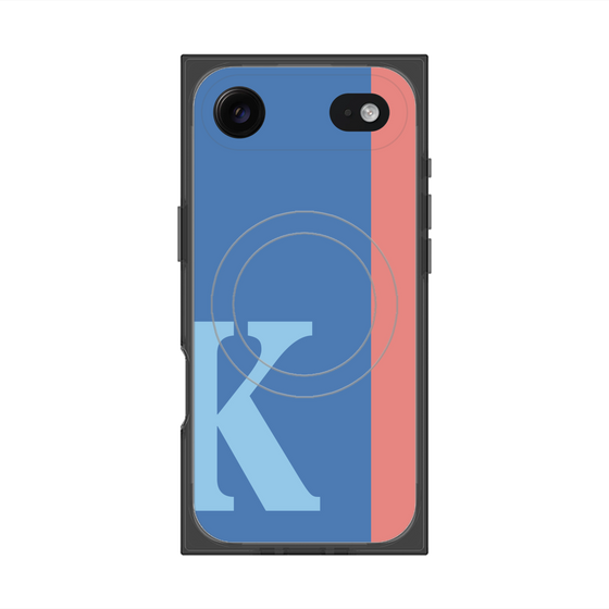 プレミアムスクエアケース with MagSafe［ オリジナル - initial color line - K blue ］
