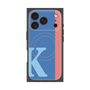 プレミアムスクエアケース with MagSafe［ オリジナル - initial color line - K blue ］