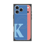 プレミアムスクエアケース with MagSafe［ オリジナル - initial color line - K blue ］