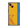 プレミアムスクエアケース with MagSafe［ オリジナル - initial color line - K orange ］