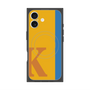 プレミアムスクエアケース with MagSafe［ オリジナル - initial color line - K orange ］