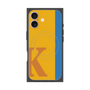 プレミアムスクエアケース with MagSafe［ オリジナル - initial color line - K orange ］