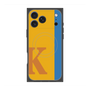 プレミアムスクエアケース with MagSafe［ オリジナル - initial color line - K orange ］