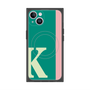 プレミアムスクエアケース with MagSafe［ オリジナル - initial color line - K green ］