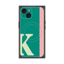 プレミアムスクエアケース with MagSafe［ オリジナル - initial color line - K green ］