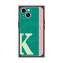 プレミアムスクエアケース with MagSafe［ オリジナル - initial color line - K green ］