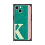 プレミアムスクエアケース with MagSafe［ オリジナル - initial color line - K green ］