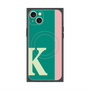 プレミアムスクエアケース with MagSafe［ オリジナル - initial color line - K green ］