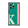 プレミアムスクエアケース with MagSafe［ オリジナル - initial color line - K green ］