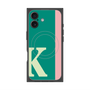 プレミアムスクエアケース with MagSafe［ オリジナル - initial color line - K green ］
