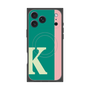 プレミアムスクエアケース with MagSafe［ オリジナル - initial color line - K green ］