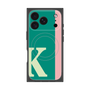 プレミアムスクエアケース with MagSafe［ オリジナル - initial color line - K green ］