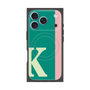 プレミアムスクエアケース with MagSafe［ オリジナル - initial color line - K green ］
