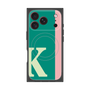 プレミアムスクエアケース with MagSafe［ オリジナル - initial color line - K green ］