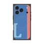 プレミアムスクエアケース with MagSafe［ オリジナル - initial color line - L blue ］