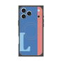プレミアムスクエアケース with MagSafe［ オリジナル - initial color line - L blue ］