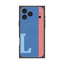 プレミアムスクエアケース with MagSafe［ オリジナル - initial color line - L blue ］