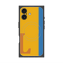 プレミアムスクエアケース with MagSafe［ オリジナル - initial color line - L orange ］