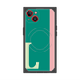 プレミアムスクエアケース with MagSafe［ オリジナル - initial color line - L green ］
