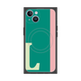 プレミアムスクエアケース with MagSafe［ オリジナル - initial color line - L green ］