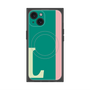 プレミアムスクエアケース with MagSafe［ オリジナル - initial color line - L green ］