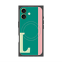 プレミアムスクエアケース with MagSafe［ オリジナル - initial color line - L green ］