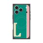 プレミアムスクエアケース with MagSafe［ オリジナル - initial color line - L green ］