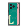 プレミアムスクエアケース with MagSafe［ オリジナル - initial color line - L green ］