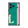 プレミアムスクエアケース with MagSafe［ オリジナル - initial color line - L green ］