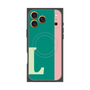 プレミアムスクエアケース with MagSafe［ オリジナル - initial color line - L green ］