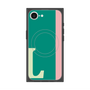 プレミアムスクエアケース with MagSafe［ オリジナル - initial color line - L green ］