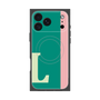プレミアムスクエアケース with MagSafe［ オリジナル - initial color line - L green ］