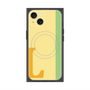 プレミアムスクエアケース with MagSafe［ オリジナル - initial color line - L yellow ］
