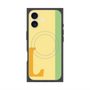 プレミアムスクエアケース with MagSafe［ オリジナル - initial color line - L yellow ］