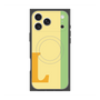 プレミアムスクエアケース with MagSafe［ オリジナル - initial color line - L yellow ］